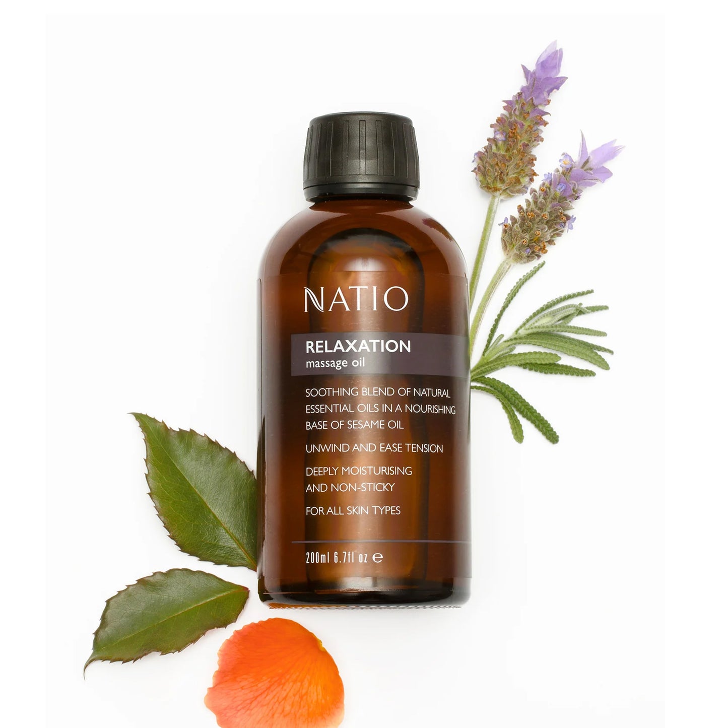 Relaxation Massage Oil 200ml - Natio | MLC Space